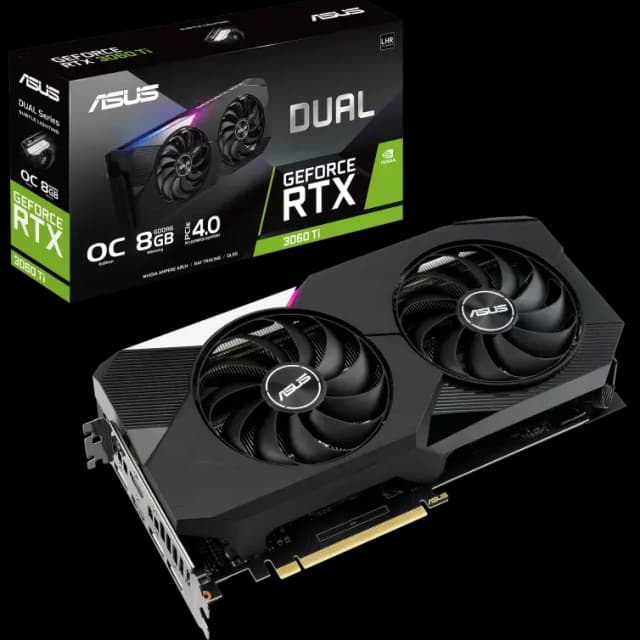 Asus Dual GeForce RTX 3060Ti V2 OC with LHR Image