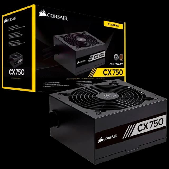 Corsair CX Series™ CX750 — 750 Watt 80 PLUS® Bronze Certified ATX PSU Image