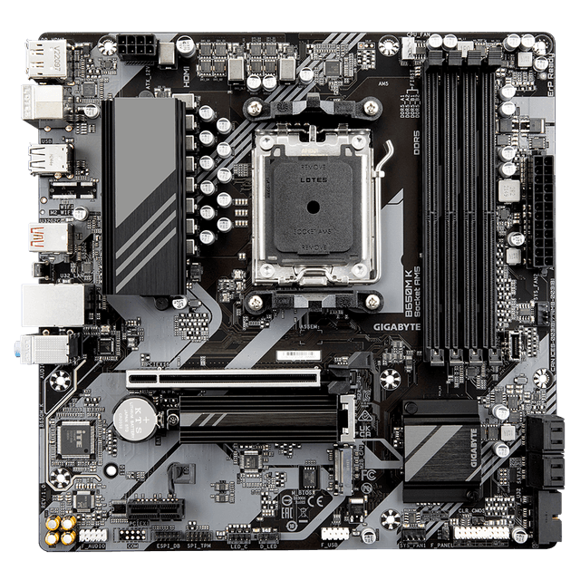 GIGABYTE B650M K AM5 LGA 1718 AMD B650 M-ATX Motherboard Image
