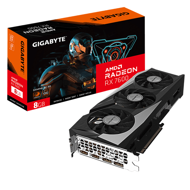 GIGABYTE Radeon RX 7600 GAMING OC 8G Graphics Card Image