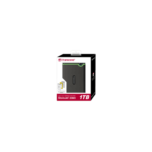 TRANSCEND - TS1TSJ25M3S - 1TB, 2.5''Portable HDD, StoreJet M3, USB 3.1
 Image