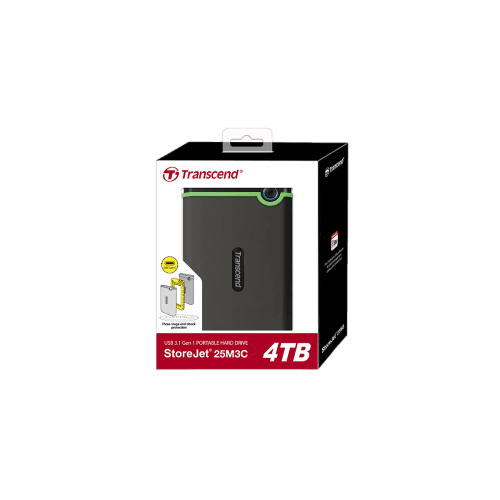 TRANSCEND TS4TSJ25M3C, 4TB 2.5" Portable HDD, StoreJet M3, Type-C Image