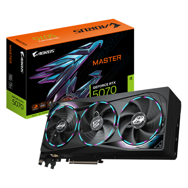 GIGABYTE AORUS GeForce RTX 5070 MASTER 12GB Image