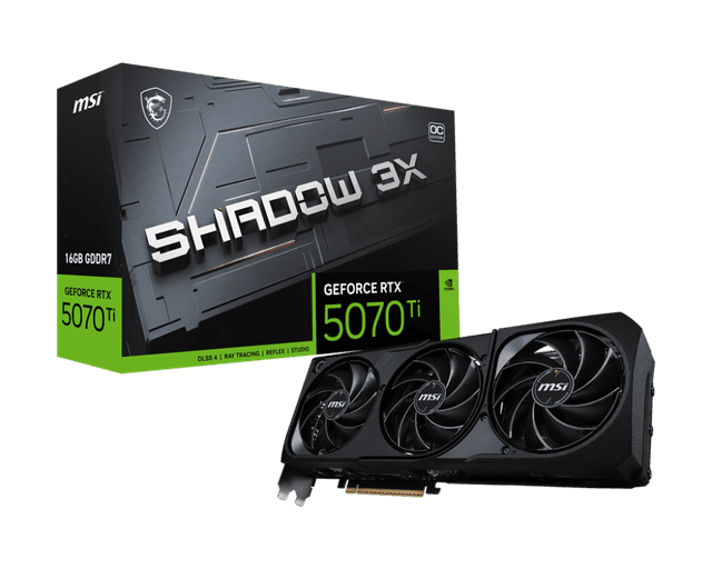 MSI GeForce RTX 5070Ti SHADOW 3X OC 16GB Image