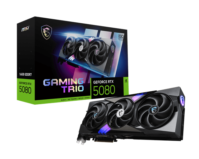 MSI GeForce RTX 5080 GAMING TRIO OC 16GB Image