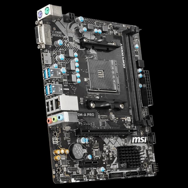 MSI AMD 1st, 2nd & 3rd Gen Ryzen AM4 CPU, mATX Motherboard A320M-A Pro Image