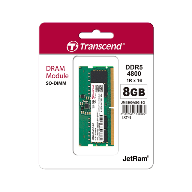 Transcend SO-DIMM Module Laptop RAM 8GB DDR5 4800MHz Image