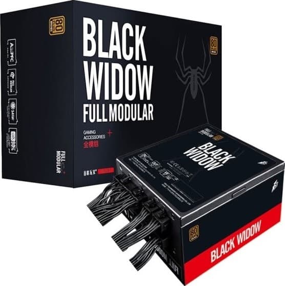 1st Player Black Widow 700 WATTS Full Modular Gaming Power Supply Image