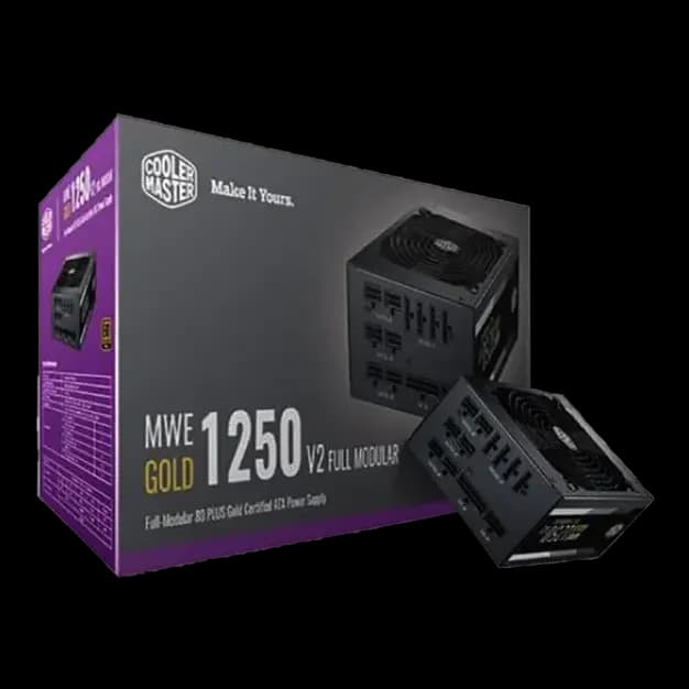 Cooler Master MWE Gold 1250 V2 Power Supply, Ready for RTX Graphic Card, Fully Modular PSU Image