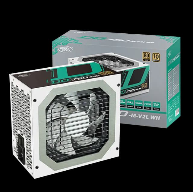 DeepCool 750W 80 PLUS Gold Certified Fully Modular Power Supply WHITE Color Image