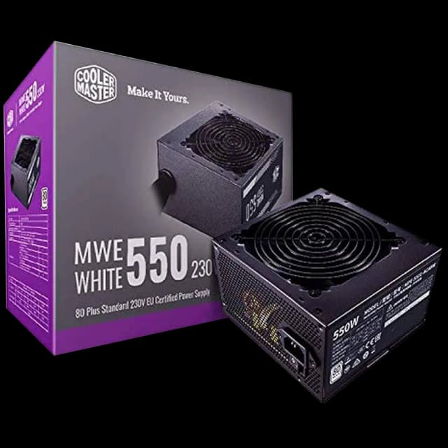 Cooler master MWE 550W - MWE 550 80 PLUS CERTIFIED POWER SUPPLY High Efficiency and Low Noise ErP 2013 Lot 6 Image